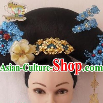 Qing Dynasty Palace Maid Butterfly Hair Accessories Hat