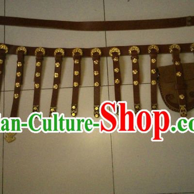 Ancient Chinese Handmade Leather Hanfu Clothing Belt for Men