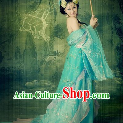 Ancient Chinese Butterfly Long Tail Han Fu Clothing Complete Set