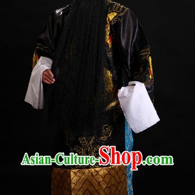 Ancient Chinese Bao Gong Law Judge Costume and Hat for Men