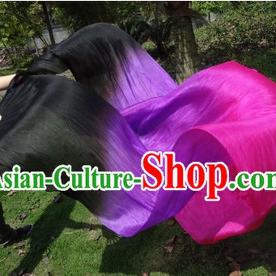 Long Silk Colour Transition Chinese Dance Fan
