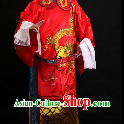 Traditional Chinese Opera Wedding Dress and Hat for Men