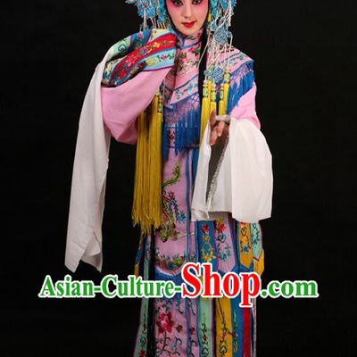 Chinese Pink Bridal Wedding Dress with Sleeves and Phoenix Coronet