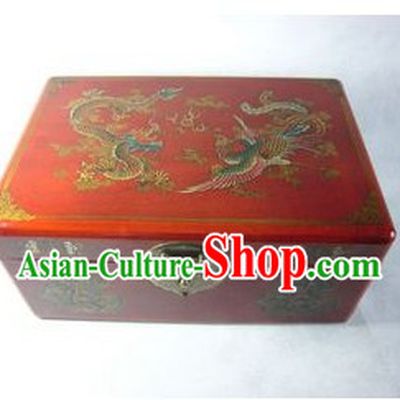 Chinese Classic Palace Dragon and Phoenix Mahjong Case