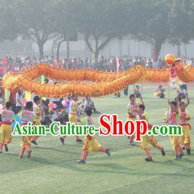 School Use Chinese Fluorescent Luminous Dragon Dancing Costumes Complete Set