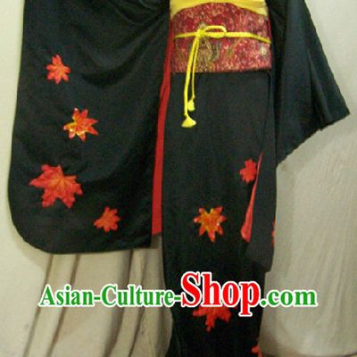Traditional Japanese Dancer Kimono Costume Complete Set for Women