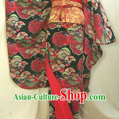 Traditional Japanese Kimono Dress Complete Set for Women