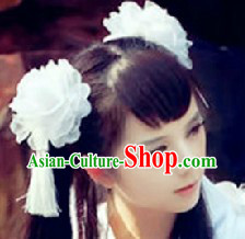 White Classic Handmade Bridal Flower Hair Accessories