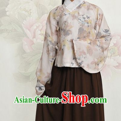 Ancient China Ming Dynasty Summer Clothing Complete Set for Women