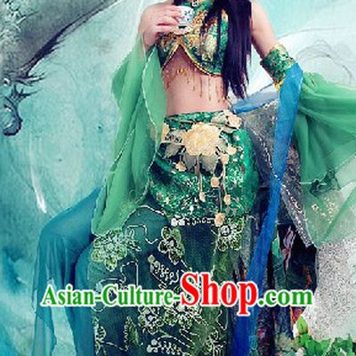 Chinese Classic Fantasy Green Fairy Cosplay Costumes