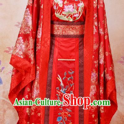 Traditional Chinese Red Wedding Dress for Brides