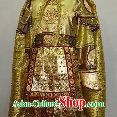 Curse of the Golden Flower Prince Dragon Armor Costumes and Helmet for Men