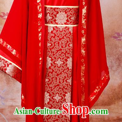 Ancient Chinese Red Bridal Wedding Dresses for Bridegrooms
