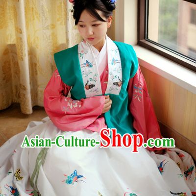 Ancient Chinese Ming Dynasty Embroidered Butterfly Clothing for Women
