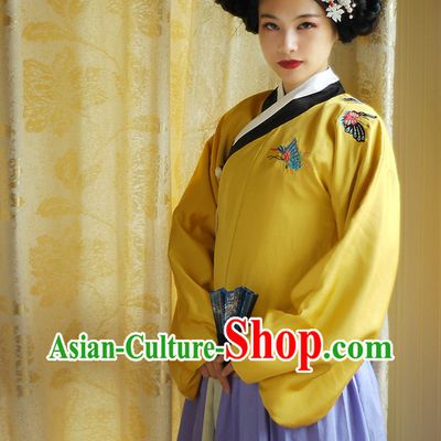 Ancient Chinese Ming Dynasty Embroidered Butterfly Clothing for Women