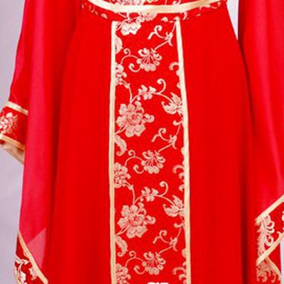 Ancient Chinese Red Wedding Dress for Women