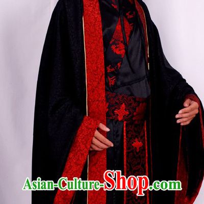 Ancient Chinese Han Dynasty Ceremonial Clothing and Hat for Men