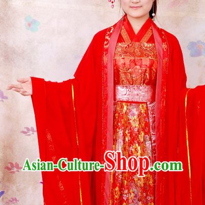 Traditional Chinese Red Wedding Dress for Women