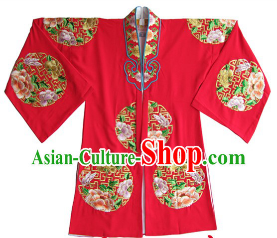 Traditional Chinese Embroidered Flower Bridal Wedding Dress for Brides