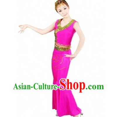 Chinese Dai Ethnic Dancing Costume for Women