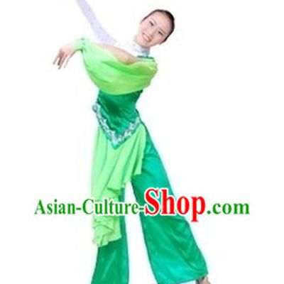 Traditional Chinese Fan Dance Costume for Women