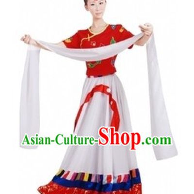 Traditional Chinese Mongolian Clothes and Hat for Women