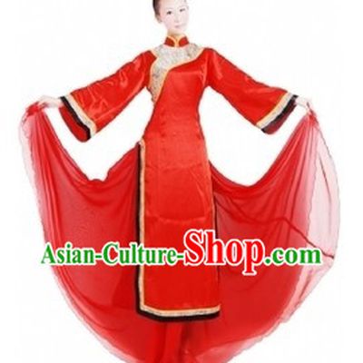 Red Chinese Classical Dancing Costumes for Women