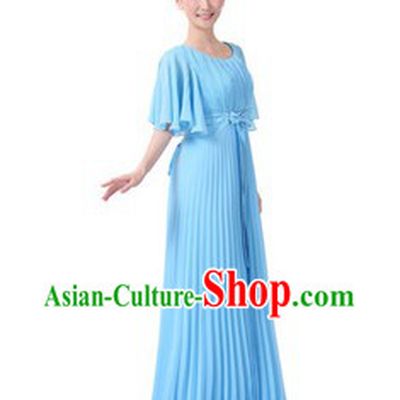 Chinese Blue Chorus Clothes for Women