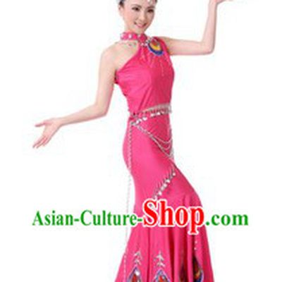 Traditional Dai Tribe Peacock Clothing for Women