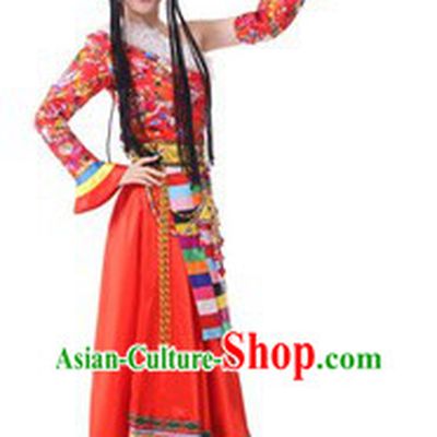 Traditional Tibetan Clothing and Headdress for Women
