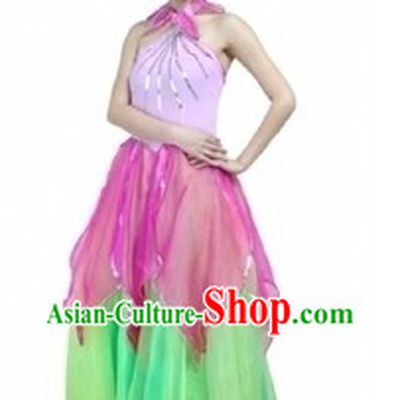 Traditional Chinese Lotus Dance Costumes for Women