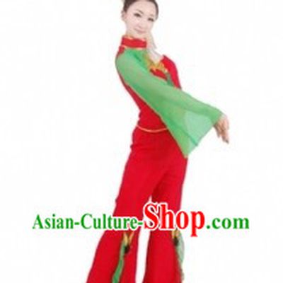 Traditional Chinese Fan Dance Costumes for Women