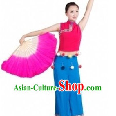 Traditional Chinese Fan Dance Costumes for Women