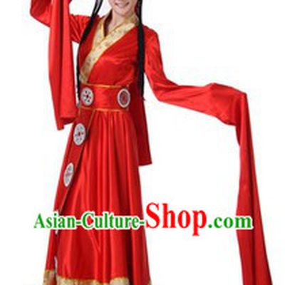 Traditional Chinese Tibetan Dresses and Hair Accessories for Women