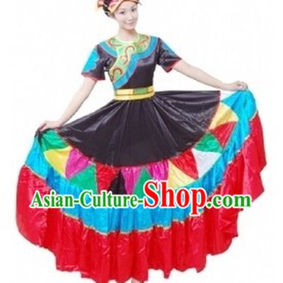 Chinese Classical Yi Tribe Dancing Costume for Women