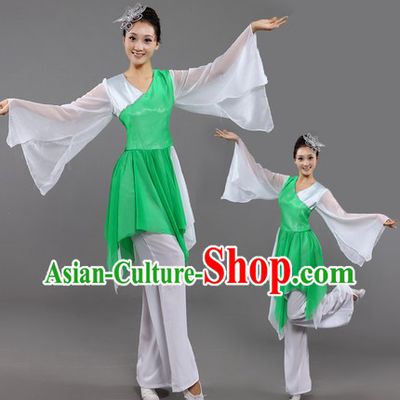 Chinese Classical Dancing Costume and Headpiece for Women