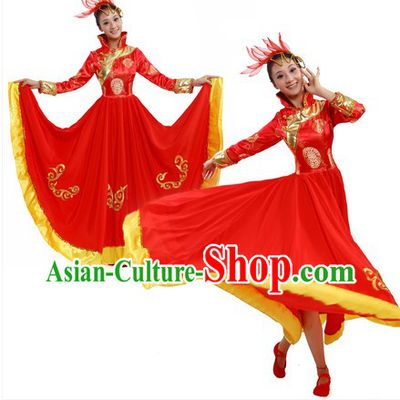 Chinese Mongolian Dresses and Headpiece for Women