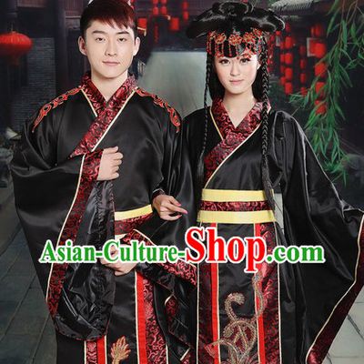 Ancient Chinese Dragon and Phoenix Wedding Dresses