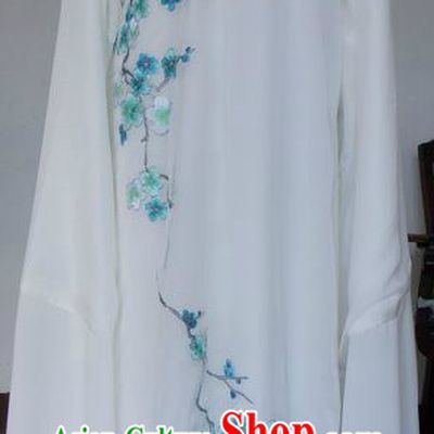 Ancient Chinese White Long Sleeve Robe for Men