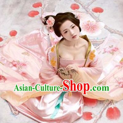 Ancient Chinese Guzhuang Costumes and Headpiece for Women