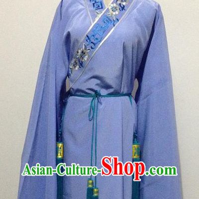 Ancient Chinese Purple Xiao Sheng Young Men Costumes and Hat for Men