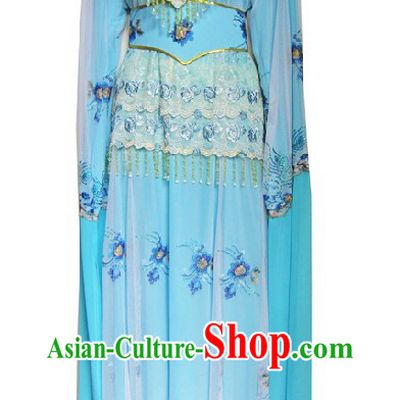Ancient Chinese Opera Light Blue Costumes for Women