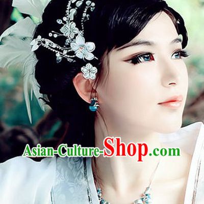 Ancient Chinese White Flower Hair Accessories