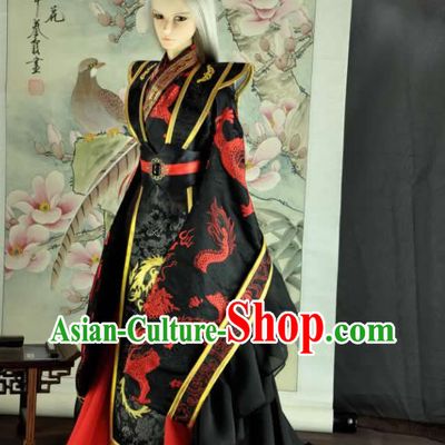 Ancient Chinese Black Dragon Costumes for Men