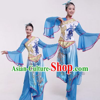 Chinese Classical Stage Performance Dance Costumes and Headpieces