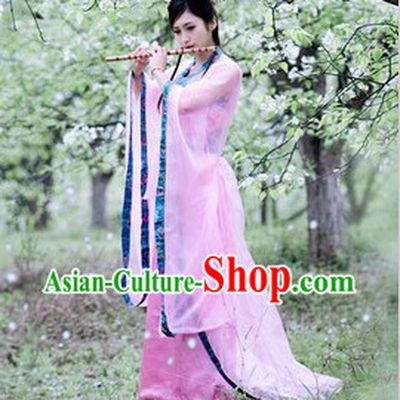 Pink Ancient Chinese Musician Costumes