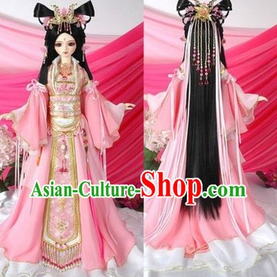 Classical Chinese Princess Clothing and Hair Accessories Complete Set