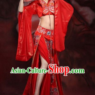 Traditional Ancient Chinese Sexy Dancer Butterfly Costumes
