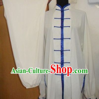 Traditional Chinese White Silk Kung Fu Tai Chi Clothing