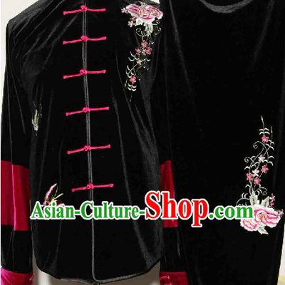 Traditional Chinese Velvet Embroidery Tai Chi Kung Fu Competition Uniforms